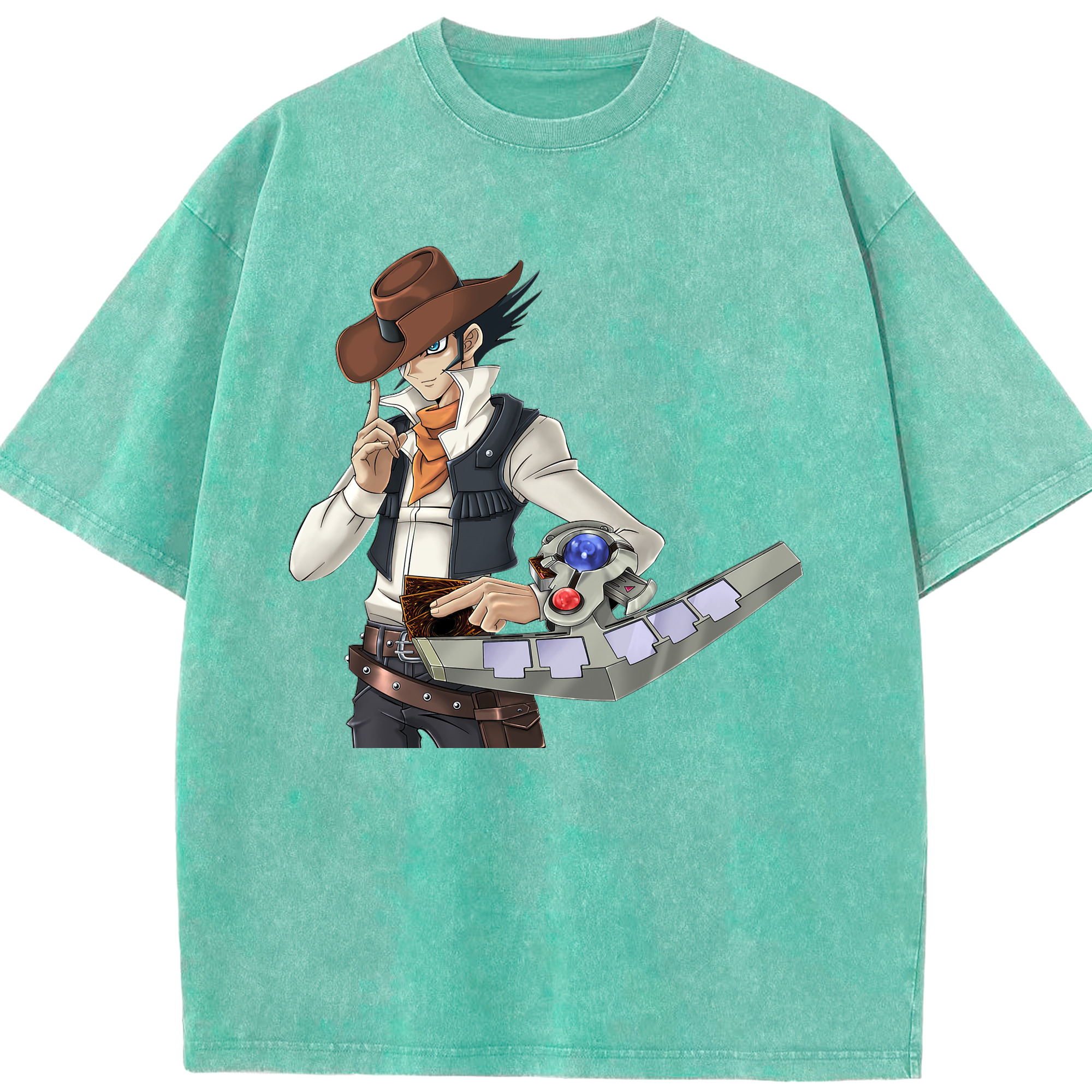 （画像用） 遊☆戯☆王 Yu-Gi-Oh! 綿100% ヴィンテージ風 半袖Tシャツ（フロントプリント）